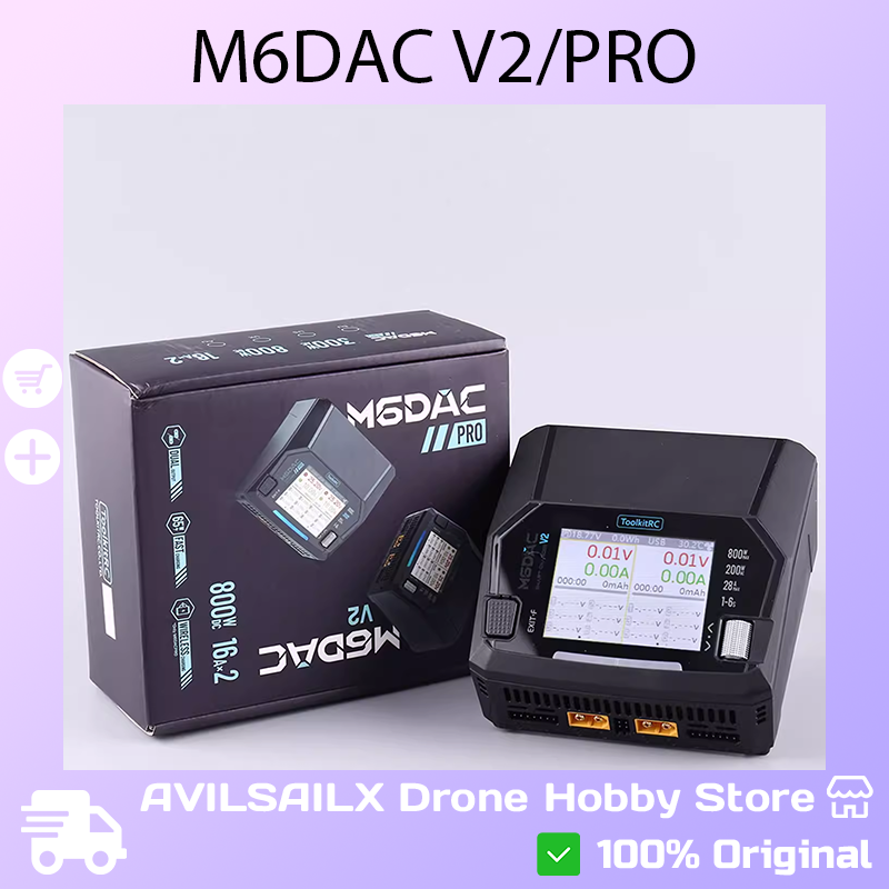 Toolkitrc M6Dac Smart Charger - ToolkitRC M6DAC V2 / Pro デュアルチャンネルスマートバランスチャージャー