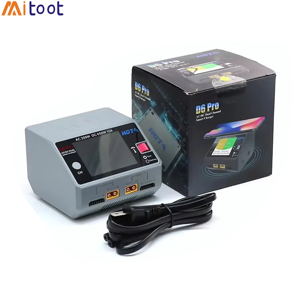 HOTA D6 Pro ブラック AC 200W DC 2x - Hota D6 Pro Dual Lipo Charger のレビューと価格