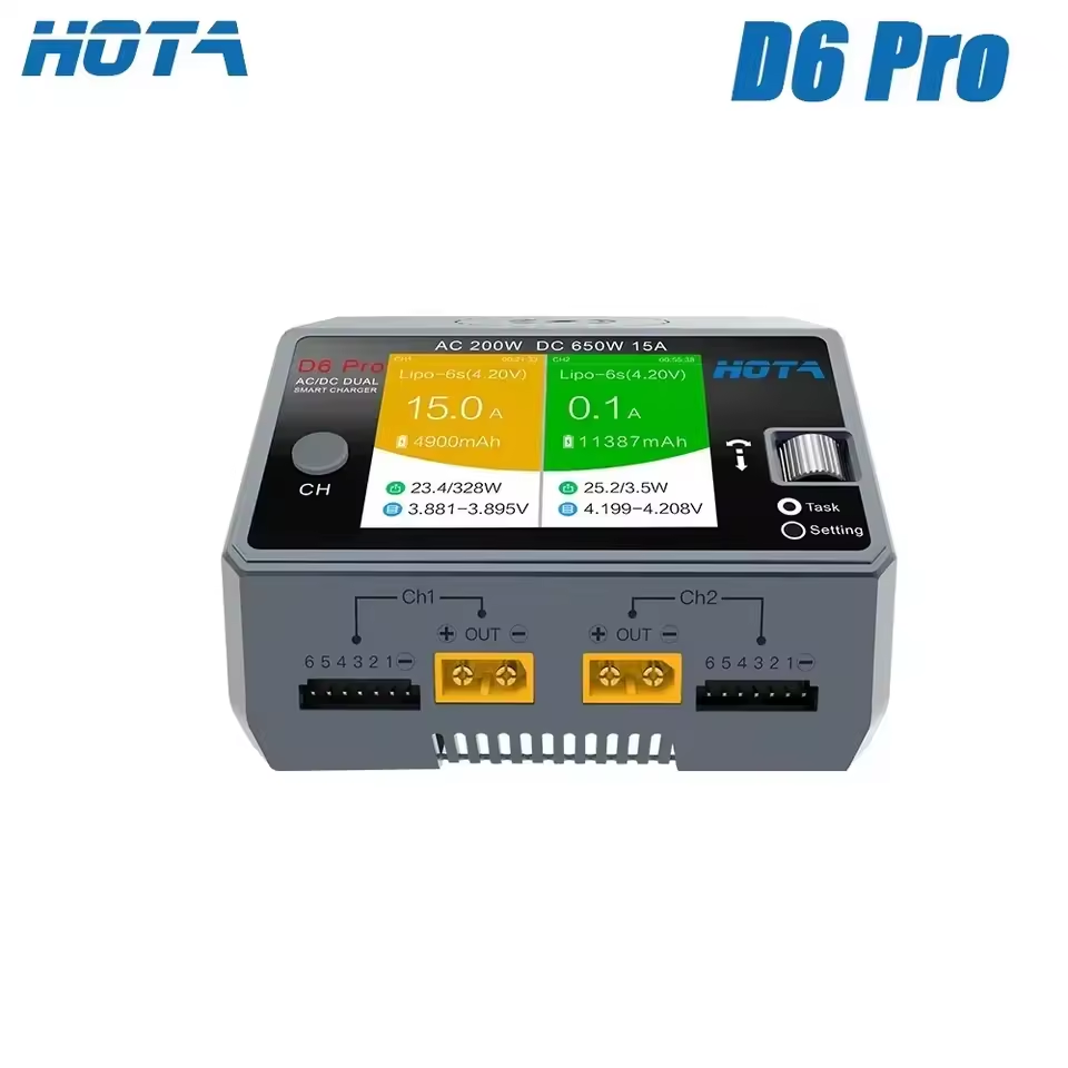 オリジナル HOTA D6 Pro AC 200W DC 6 - Hota D6 Pro Dual Lipo Charger のレビューと価格
