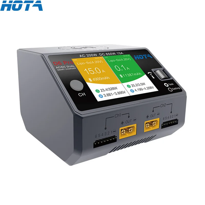 HOTA D6 Pro AC 200W DC 2x325W  - Hota D6 Pro Dual Lipo Charger のレビューと価格
