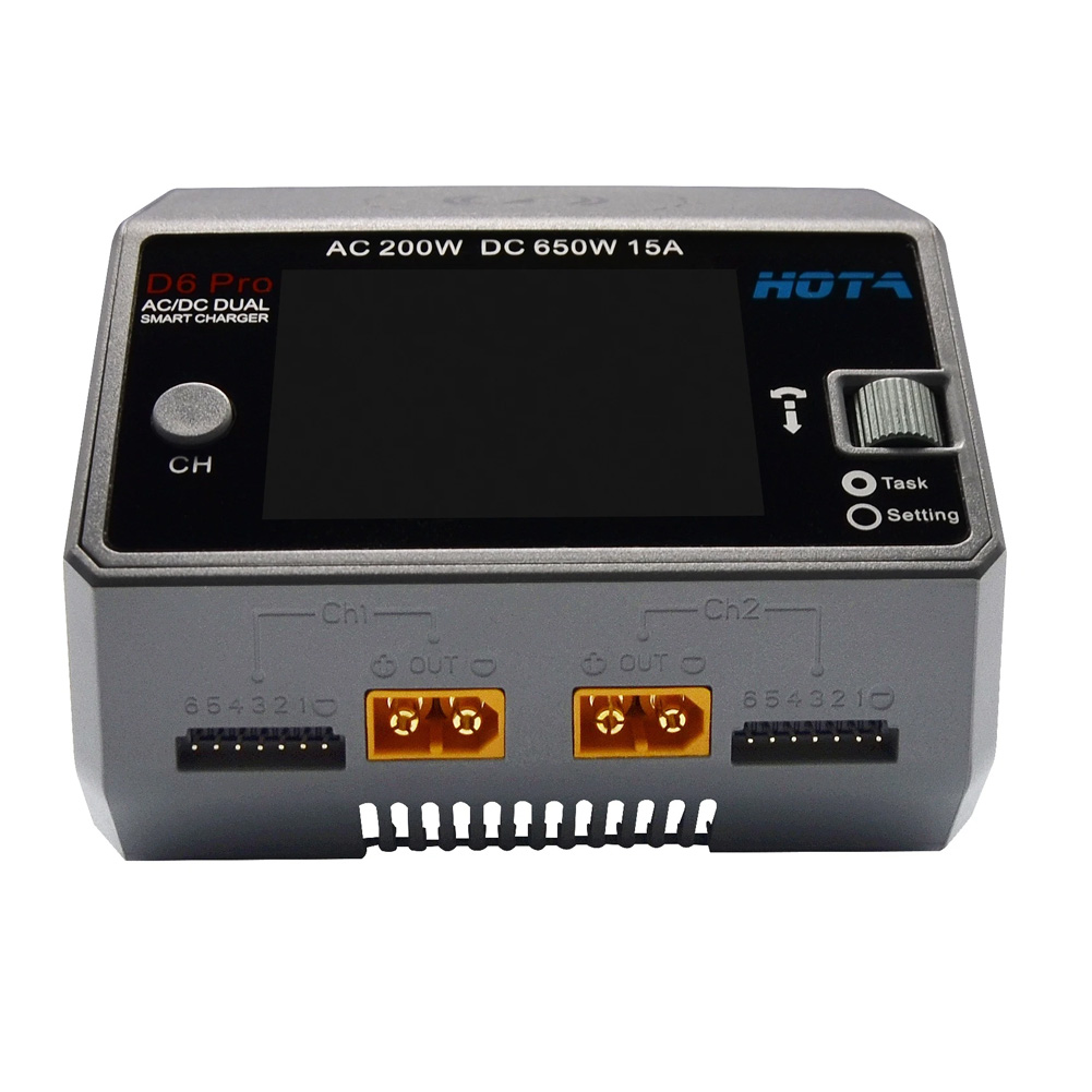 Hota-smartバッテリー充電器,rcドローン用クリップ - Hota D6 Pro Dual Lipo Charger のレビューと価格